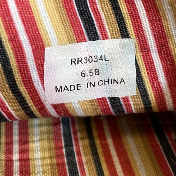 Tony Lama Boat Shoes Womens 6.5B Lindale Lace Up Black Tan Woven Flats‎ - Picture 8 of 14